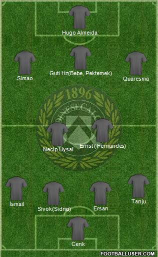 Udinese Formation 2011