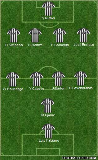 Newcastle United Formation 2011