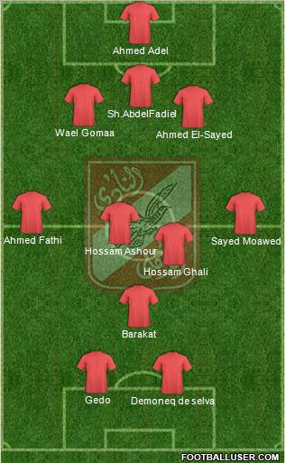 Al-Ahly Sporting Club Formation 2011