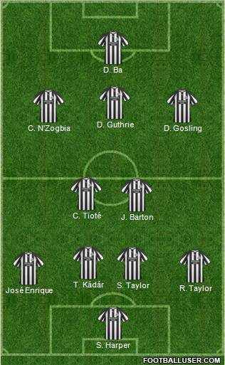 Newcastle United Formation 2011