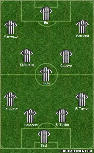 Newcastle United Formation 2011