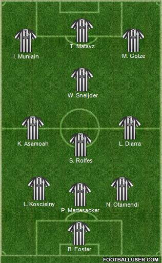 Newcastle United Formation 2011