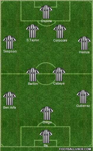 Newcastle United Formation 2011