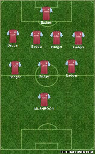 Aston Villa Formation 2011