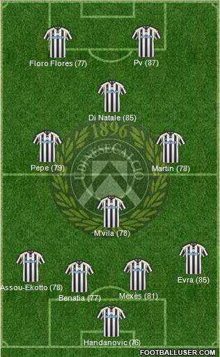 Udinese Formation 2011