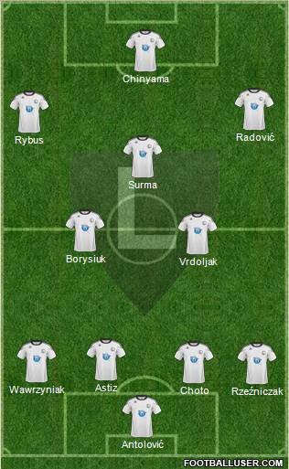 Legia Warszawa Formation 2011