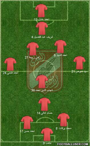 Al-Ahly Sporting Club Formation 2011