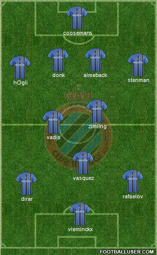 Club Brugge KV Formation 2011