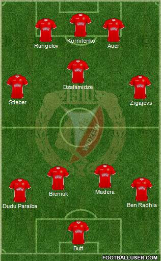 Widzew Lodz Formation 2011