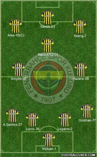 Fenerbahçe SK Formation 2011