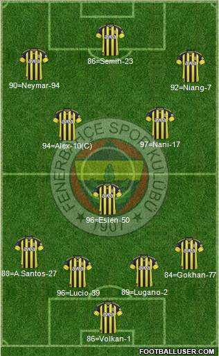 Fenerbahçe SK Formation 2011