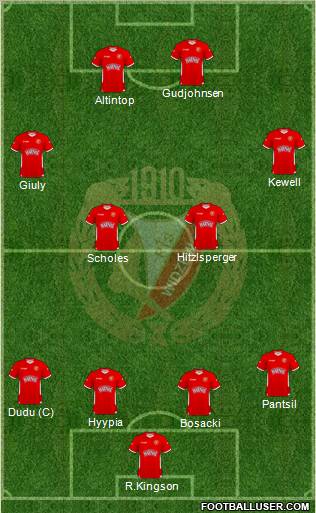 Widzew Lodz Formation 2011