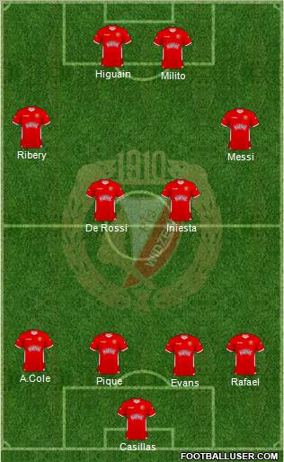 Widzew Lodz Formation 2011