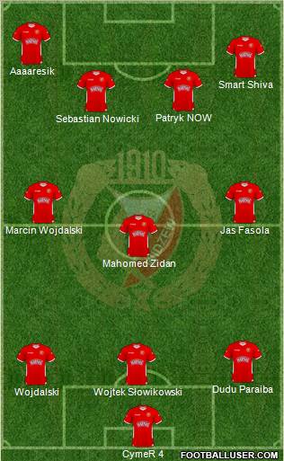 Widzew Lodz Formation 2011