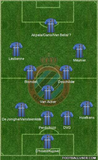 Club Brugge KV Formation 2011