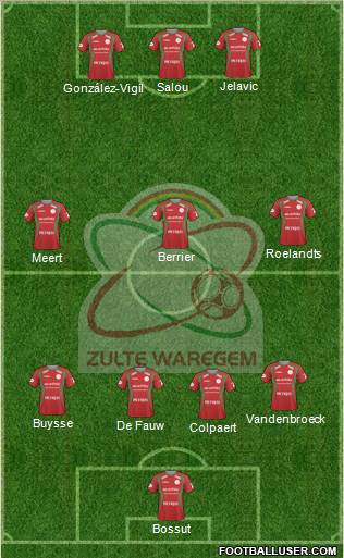 SV Zulte Waregem Formation 2011