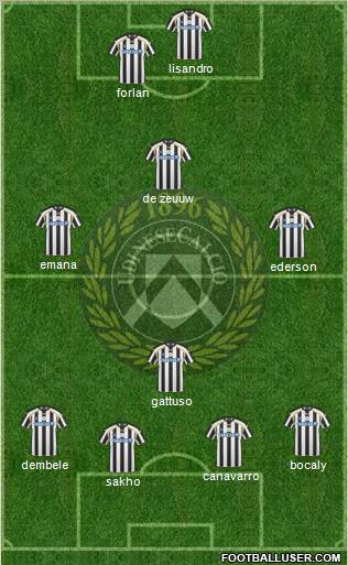 Udinese Formation 2011