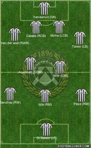 Udinese Formation 2011