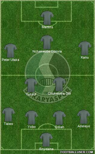 Sakaryaspor A.S. Formation 2011