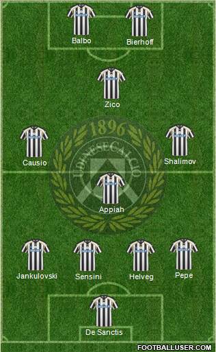 Udinese Formation 2011