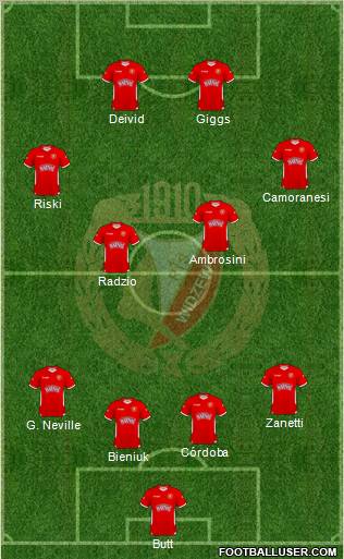 Widzew Lodz Formation 2011