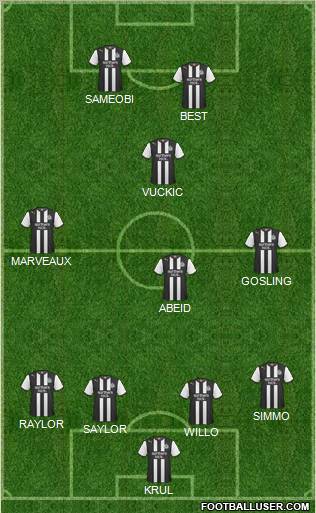 Newcastle United Formation 2011