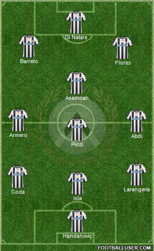 Udinese Formation 2011