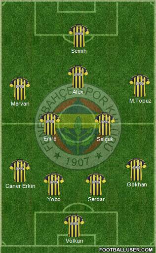 Fenerbahçe SK Formation 2011