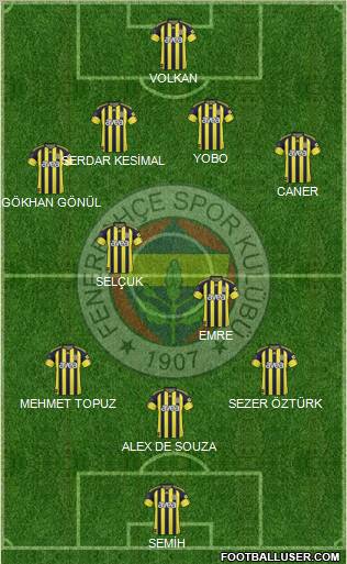 Fenerbahçe SK Formation 2011