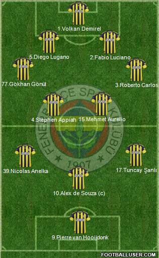 Fenerbahçe SK Formation 2011