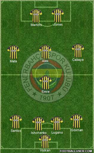 Fenerbahçe SK Formation 2011