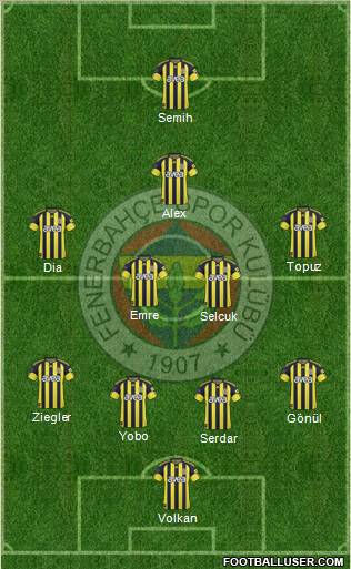 Fenerbahçe SK Formation 2011