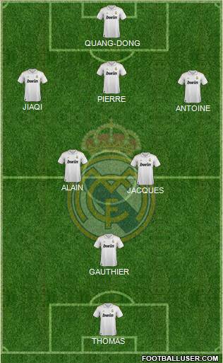 Real Madrid C.F. Formation 2011