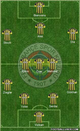 Fenerbahçe SK Formation 2011