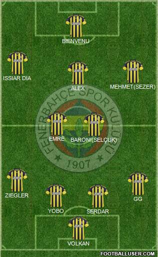 Fenerbahçe SK Formation 2011