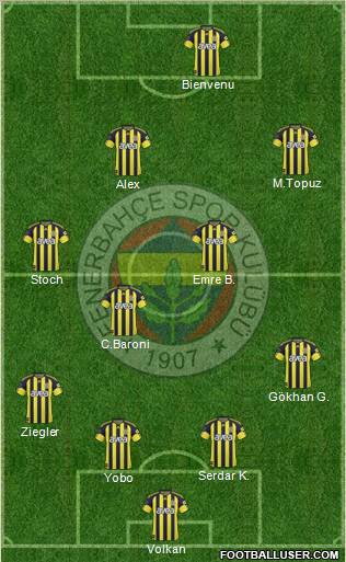 Fenerbahçe SK Formation 2011