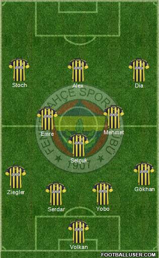 Fenerbahçe SK Formation 2011