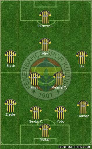 Fenerbahçe SK Formation 2011