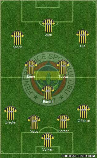 Fenerbahçe SK Formation 2011