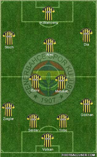 Fenerbahçe SK Formation 2011