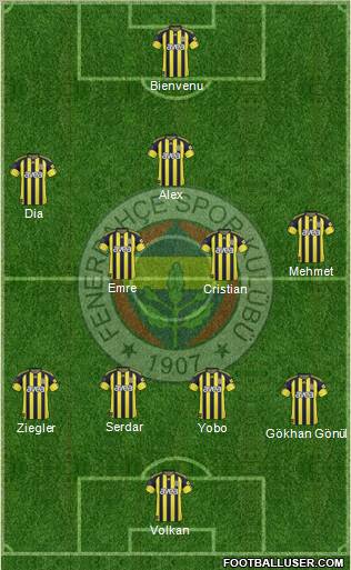 Fenerbahçe SK Formation 2011