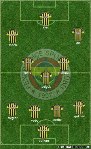 Fenerbahçe SK Formation 2011