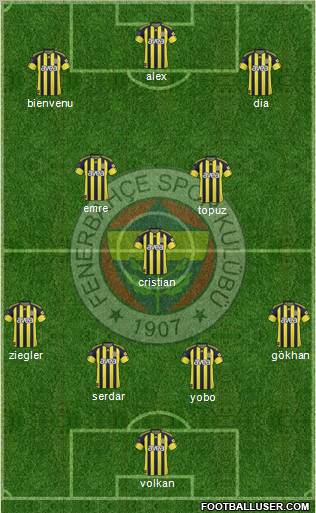 Fenerbahçe SK Formation 2011