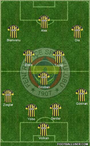 Fenerbahçe SK Formation 2011