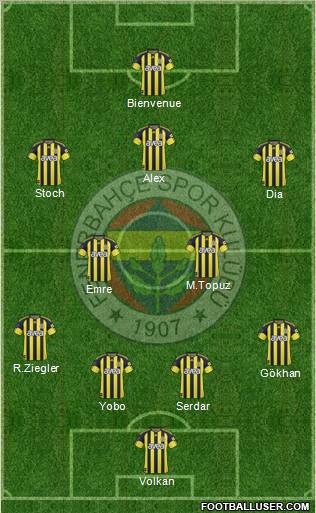 Fenerbahçe SK Formation 2011