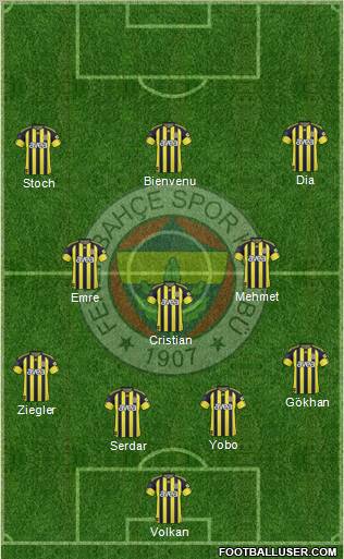 Fenerbahçe SK Formation 2011