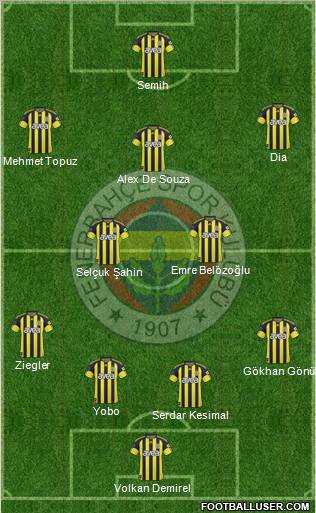 Fenerbahçe SK Formation 2011