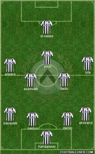 Udinese Formation 2011