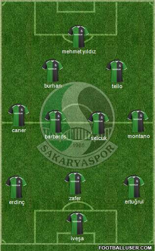 Sakaryaspor A.S. Formation 2011