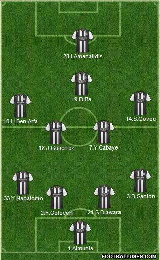 Newcastle United Formation 2011